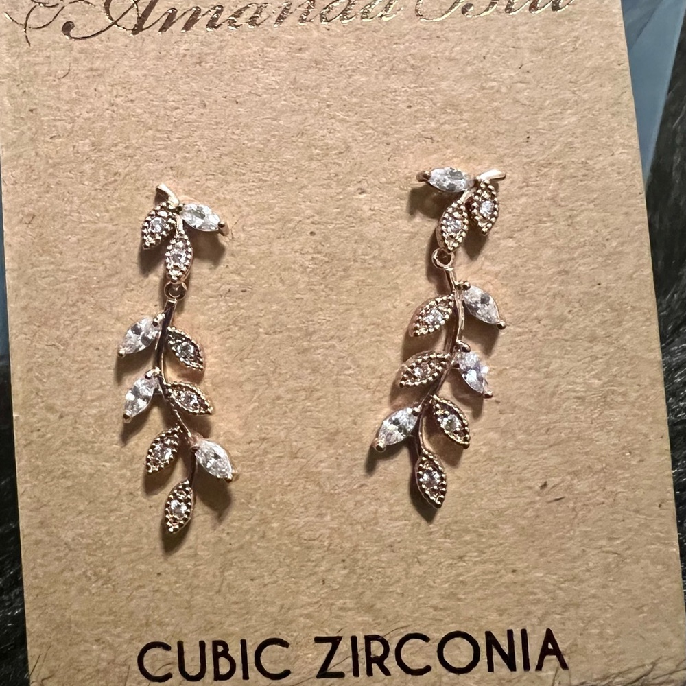 Rosegold Vine Drop Earrings